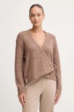 Gaudi cardigan din amestec de l&acirc;nă culoarea maro, light, 521FD53010