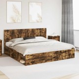 vidaXL Tăblie cap Stejar fumuriu Lemn prelucrat 889560