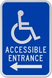 Accessible Entrance Left Arrow