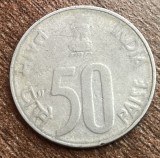 C50 - Moneda foarte veche - India - 50 paise - 1990