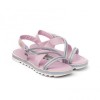 Sandale Fete Bibi Flat Form Pink Glitter 39 EU, Roz, BIBI Shoes