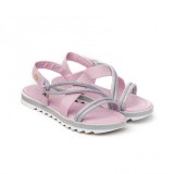 Sandale Fete Bibi Flat Form Pink Glitter 38 EU, Roz, BIBI Shoes