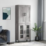 VidaXL Dulap &icirc;nalt, gri sonoma, 69,5x34x180 cm, lemn compozit 3199647