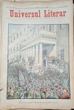 Revista Universul Literar nr.12/1897 pe coperta demonstratie populara in fata palatului Regal din Atena
