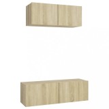 Cumpara ieftin Set dulapuri TV, 2 piese, stejar sonoma, lemn prelucrat