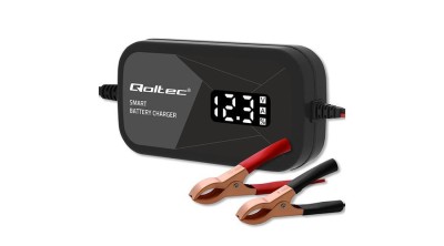 Qoltec &amp;Icirc;ncărcător Inteligent cu Microprocesor 12V | 2A | Funcție de Regenerare pentru Baterii AGM, GEL | LCD foto