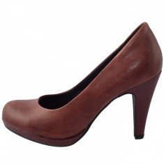 Pantofi dama, din piele naturala, Marco Tozzi, 22424-30-08, visiniu foto