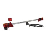 Bara remorca auto Carpoint cu lampi, extensibila 140-210cm, cablu de 7.5m, fisa remorca si lampa ceata , metal AutoDrive ProParts