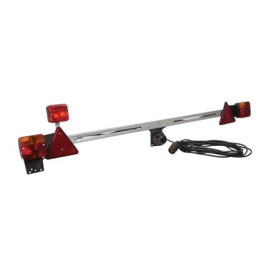 Bara remorca auto Carpoint cu lampi, extensibila 140-210cm, cablu de 7.5m, fisa remorca si lampa ceata , metal AutoDrive ProParts foto