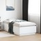 Cadru de pat cu lumini LED, alb, 90x190 cm, lemn prelucrat