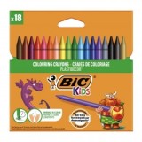 Creioane cerate plastifiate Plastidecor 18 buc/set Bic