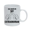 Cana alba personalizata &quot;Asa arata un sef extraordinar&quot;, INOVATIX&reg;. 330ml, Oem