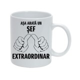 Cana alba personalizata &quot;Asa arata un sef extraordinar&quot;, INOVATIX&reg;. 330ml, Oem