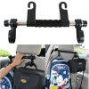 Suport Auto Tetiera cu Carlige, Reglabil, Universal, Negru, 30cm, Prindere Facila, Max 15kg, Organizator Genti/Sacoșe