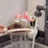 Strecurătoare Cu M&acirc;ner Pliabil, Cu Funcție de Bol, Cu Capac, Pentru Fructe și Legume