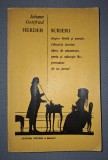 JOHANN GOTTFRIED HERDER - SCRIERI DESPRE LIMBA SI POEZIE, FILOSOFIA ISTORIEI