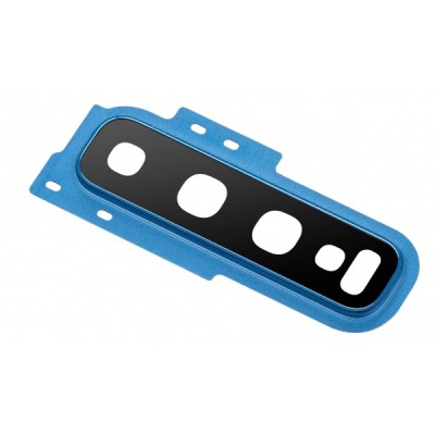 Geam Camera Spate Samsung Galaxy S10+ G975, cu Rama, Albastru (Prism Blue) foto
