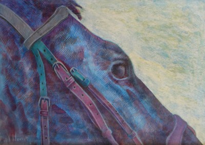 &amp;quot;A Witness&amp;quot; V. Neacsu creioane pastelate 30/21 cm 2017 foto