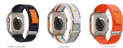Curea din material pentru Apple Watch Ultra 2 Band 49mm 45mm 44mm 42mm foto