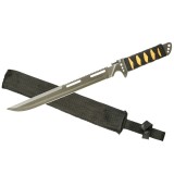 Cumpara ieftin Maceta argintie 48 cm cu lama lunga 35 cm, grosime 3 mm, tais neted si zimtat