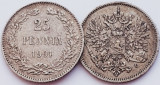 286 Finlanda 25 pennia 1901 Aleksandr II / III / Nikolai II (crown) km 6 argint