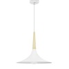 Pendul sferic GoodHome Arraqis, alb mat, 1xE27, metal, stil modern, &Oslash;38cm, H130cm, 42W, dormitor, living