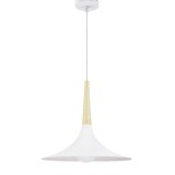 Pendul sferic GoodHome Arraqis, alb mat, 1xE27, metal, stil modern, &Oslash;38cm, H130cm, 42W, dormitor, living