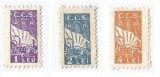 *Romania, lot 833 cu 3 timbre fiscale de cotizatie, 1957, NG
