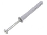 Plastic Anchor with Screw 6x60 Zinc-Plated Steel 100pcs