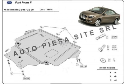 Scut metalic motor Ford Focus 2 II fabricat in perioada 2005 - 2010 APS-30,046 foto