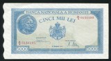 q739 BANCNOTA 5000 LEI 20 DECEMBRIE 1945 filigran BNR vertical NECIRCULATA UNC