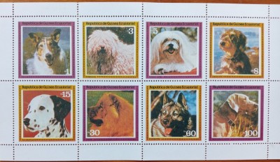 Guines Ecuatorial-&amp;#039;&amp;#039;Catei de rasa&amp;#039;&amp;#039;bloc de8 val.=MNH-Nestampilata foto