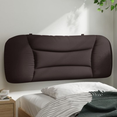 vidaXL Pernă pentru tăblie de pat maro &amp;icirc;nchis, 100 cm, material textil foto