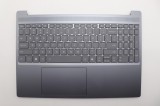 Carcasa superioara cu tastatura palmrest Laptop, Lenovo, IdeaPad Slim 3 15IRH10 Type 83K1, 5CB1R08992, AP3LQ000300, iluminata, Luna Grey, layout US