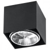Lustră De Tavan Blake Negru Din Aluminiu, Cu 1 Bec Pătrat Modern De Interior