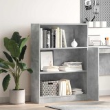 VidaXL Bibliotecă, gri beton, 80x24x109 cm, lemn prelucrat 857838