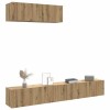VidaXL Dulapuri TV montate pe perete 3 buc Stejar Artisan PAL 3329008