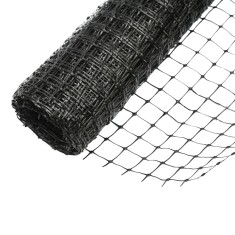 Plasa gard delimitare lucrari Negru 90 cm x 10 m, ochi 20 x 20 mm, latime 900 mm