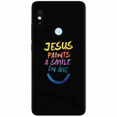 Husa silicon pentru Xiaomi Remdi Note 5 Pro, Jesus Paints A Smile In Me