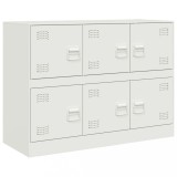 Cumpara ieftin Servanta, alb, 99x39x73 cm, otel