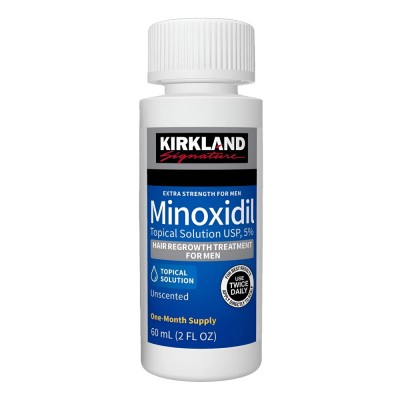 Solutie Kirkland Minoxidil 5%, tratament impotriva caderii parului, 1 luna, barba, scalp, alopecie foto