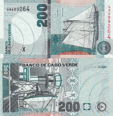 Capul Verde Cape Verde 200 Escudos 2005 UNC foto