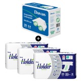 Pachet Promo Scutece Holder M 90 buc+Aleze 30 buc