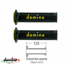 Set mansoane road-racing Domino model A010 - culoare: negru/galben (lungime: 125 mm) foto