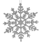 Decoratiune brad fulg de zapada, set 3 bucati, 12cm, argintiu Household NewTrend