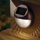 Lampa solara LED de perete pentru exterior, IP44, autonomie 12 ore, neagra