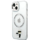 Cumpara ieftin Husa Karl Lagerfeld IML Karl and Choupette NFT MagSafe pentru iPhone 15 Transparent