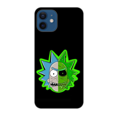 Husa compatibila cu Apple iPhone 12 Silicon Gel Tpu Model Rick And Morty Alien foto