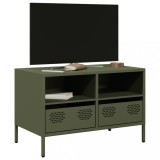 VidaXL Dulap TV, verde măsliniu, 68x39x43,5 cm, oțel laminat la rece