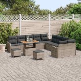 vidaXL Set de canapele pentru grădină 13 pcs Gri 90 x 55 x 71 cm
